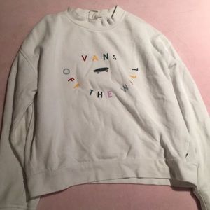 Vans white crew neck